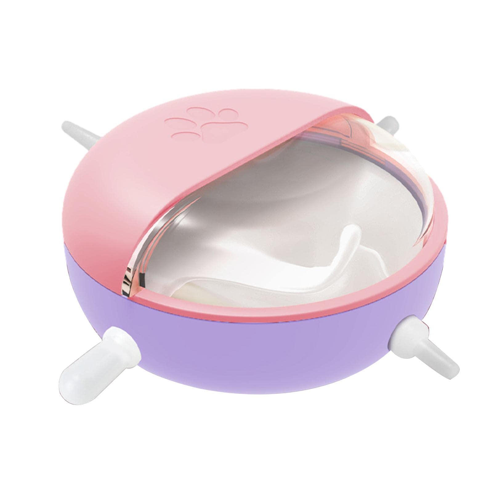 Hotsel Kitten Nipples Feeder, New Born Doggie Kitten Milk Bowl with 4 Nipples, Multi-pet Silicone Breastfeeding Device for Dogs Cats Rabbits