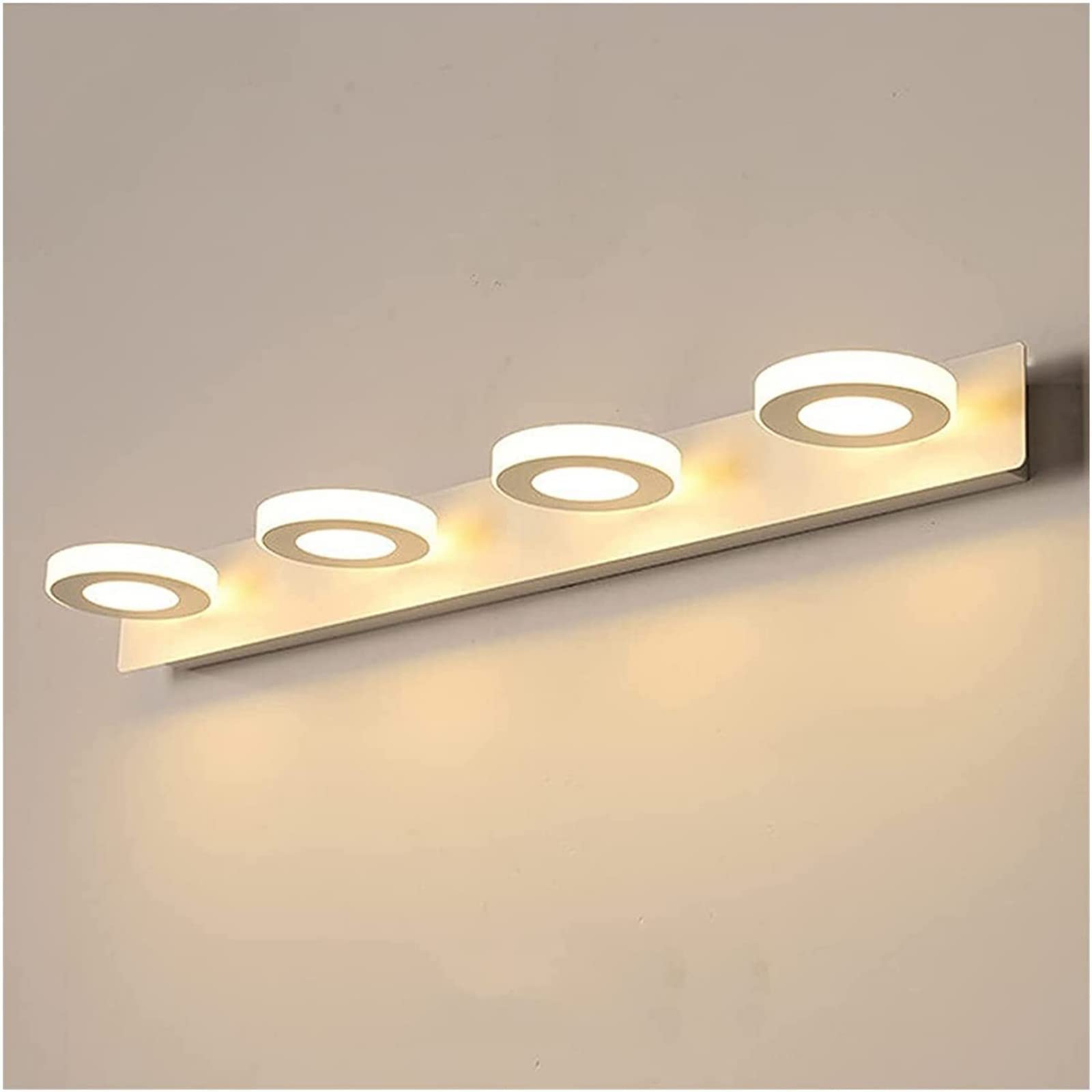 YTBHSHXZ wall Light， LED Bathroom Mirror Light 360 Adjustable IP44 3000K-6000K Wall Lamp(4 Lights Led 20w,3000K)