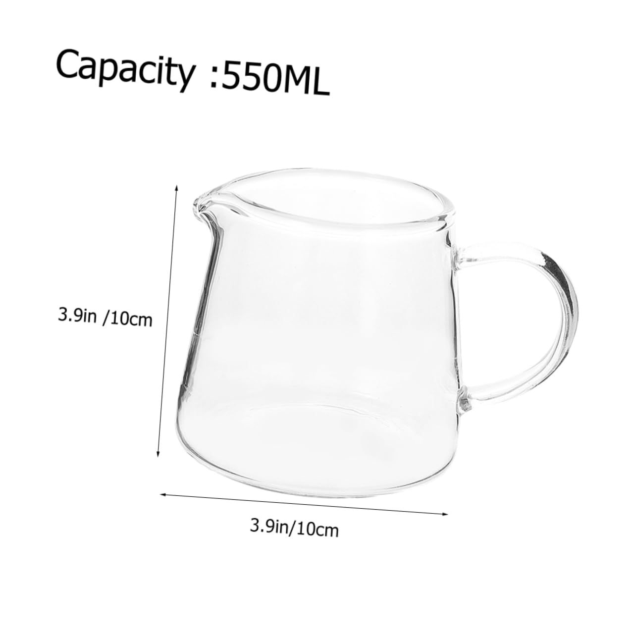 Garneck Glass Milk Cup Syrup Pitcher Espresso Ground Coffee Creamer Container Milk Carton Holder Clear Container Milk Pitcher Milk Container Clear Coffee Cups Ketchup Side Dish Transparent