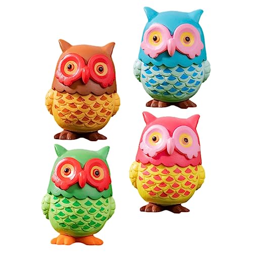 Faux petits hiboux et statuettes d'animaux pour aménagement paysager et terrasses