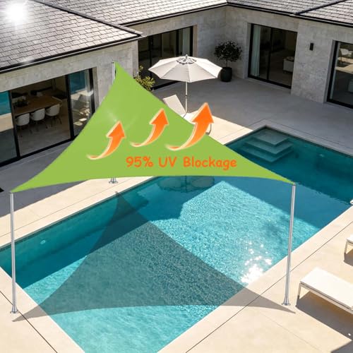 Voile d'ombrage triangulaire protection UV 95% imperméable