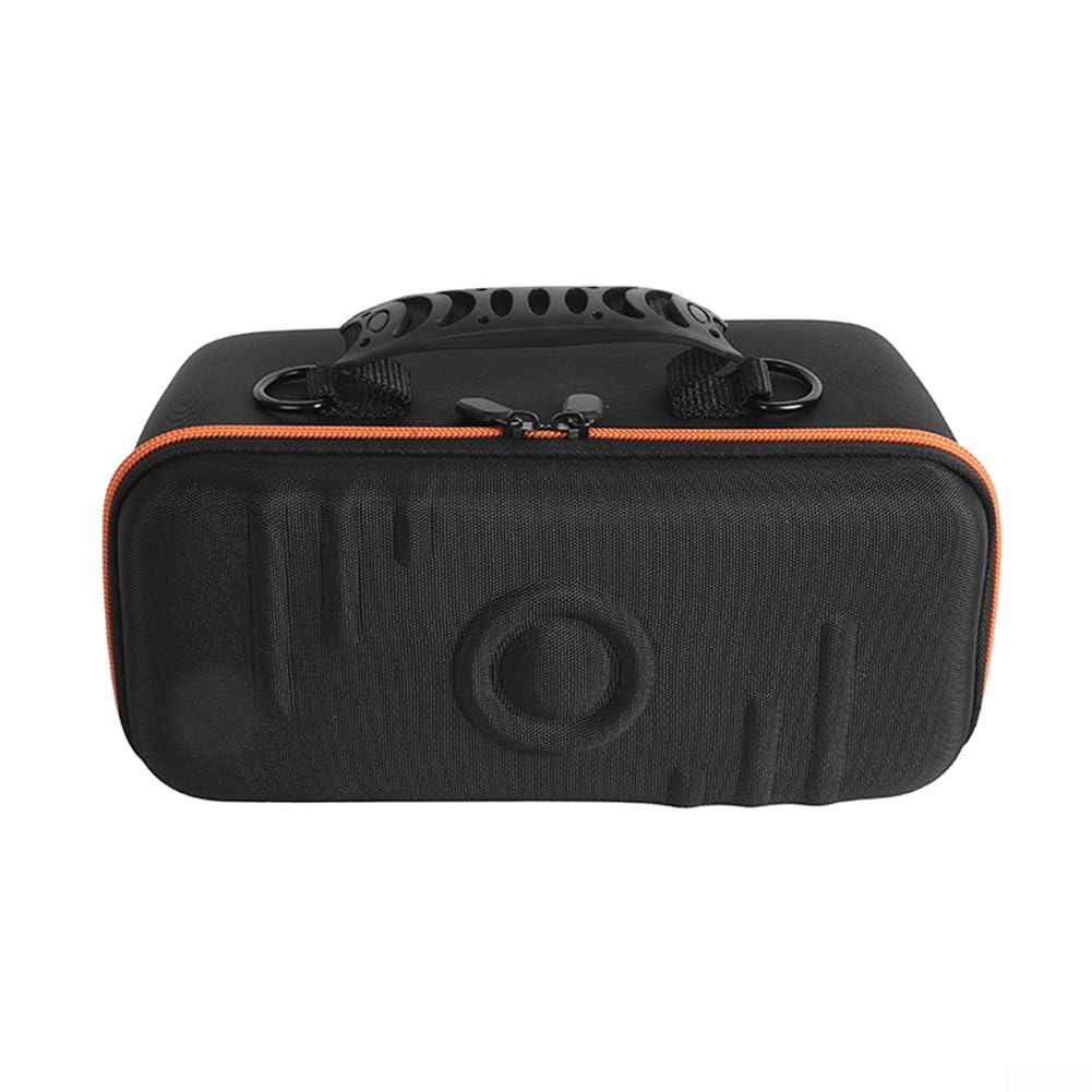Étui de rangement en EVA avec fermeture éclair sécurisée pour protection contre les chocs pour haut-parleur Marshall Middleton II étanche pour une utilisation en extérieur (noir + orange)
