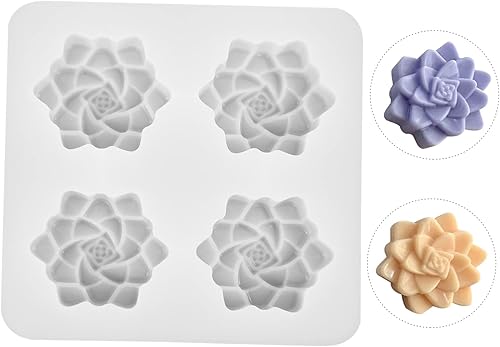 Miniatura 8 de EXCEART Molde de flor de ciruelo de cuatro enlaces de silicona para gomitas, moldes de fundición de resina epoxi, moldes de silicona para jabón de