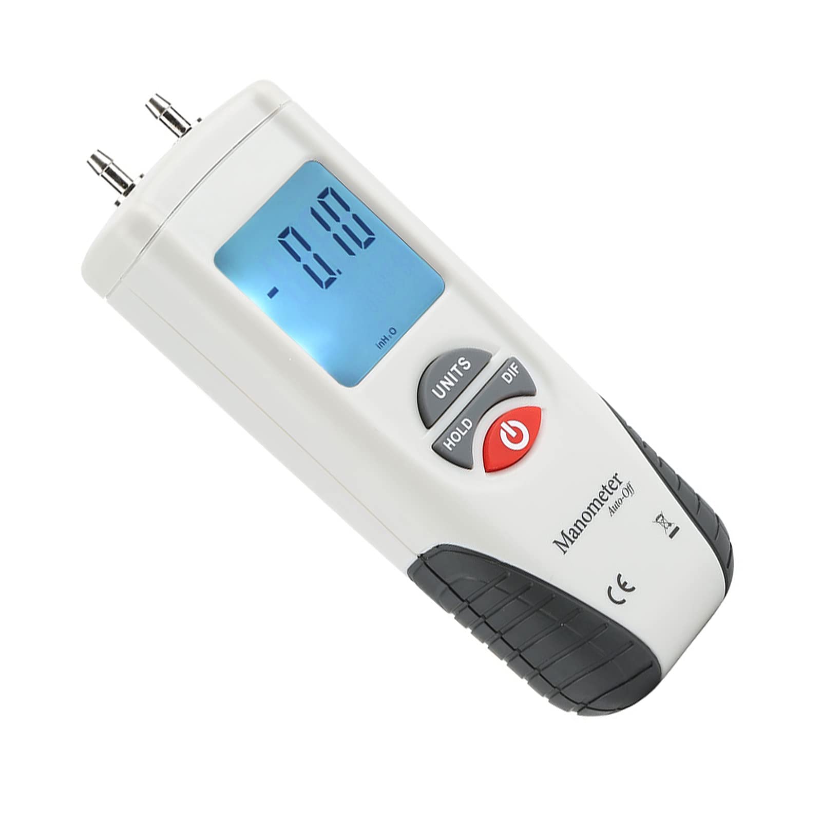 HT1890 Cyfrowy manometr Manometr różnicowy Miernik ciśnienia powietrza z dużym podświetlanym wyświetlaczem LCD 11 jednostek do wyboru Maks. Min. Średnia Funkcje dla systemów HVAC