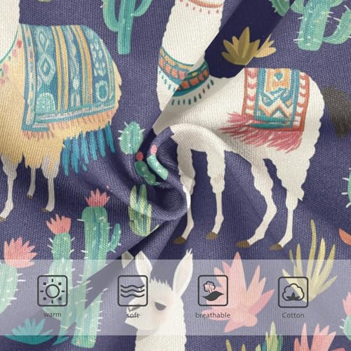 Wusikd Llamas Girls' Underwear Cotton Cacti Girls Briefs Soft Toddler Underwear 2T3