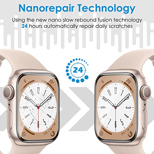 UniqueMe 6 Pack for Apple Watch Screen Protector 40mm, Apple Watch SE Series 6/5/4 Screen Protector [Upgrade Flexible Film] Anti-Scratch [Non-Bubbles] Soft HD TPU Clear Film for iWatch 40mm