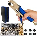 Jiffy2NE1 Snap Button Kit, with 120-Set 15mm Metal Press Stud Button in 4 Colors, Heavy Duty Snap...