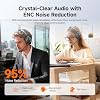 SVBONY SVN H1 Wireless Headset with Mic for Work, Bluetooth Headset with Joystick Mute and ENC Noise Cancelling, USB Dongle, Charging Base for Call Center, Cell Phones, Computer