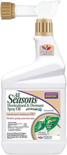 Bonide All Seasons - Aceite en aerosol hortícola y inactivo, 32 onzas, listo para rociar, prevención de enfermedades y asesino de insectos para