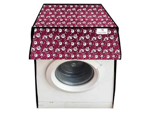 Image of Front Load Fully Automatic Washing Machine Cover for 6.5kg to 8kg | Waterproof & Dustproof Polyester Cover with Zip Closure | Suitable with Samsung, IFB, LG, Bosch & More (61 x 61 x 87 cm)