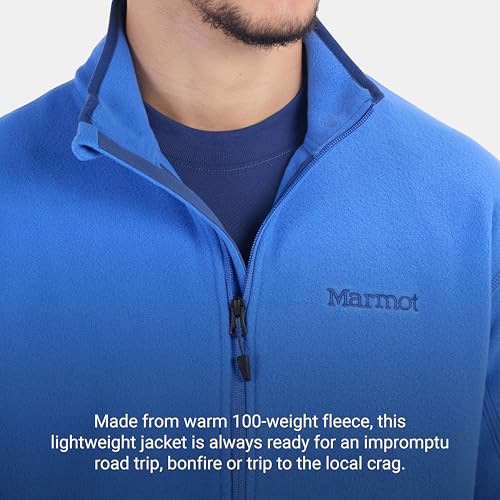 Image of MARMOT Men's Rocklin Full-Zip Jacket - Classic, Warm, Lightweight 100-Weight Fleece Layer