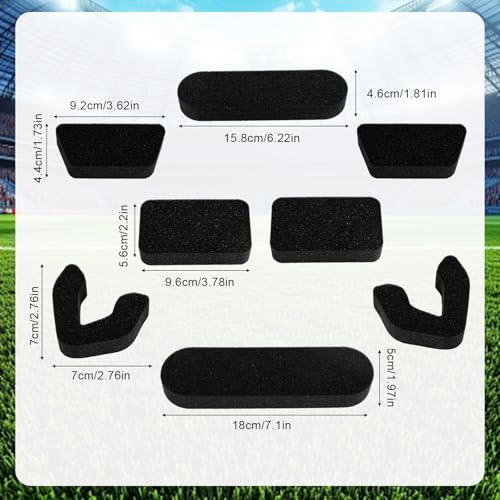 Universelles Helmeninnenfutter Anpassungs-Set, Weiche Schaumstoffpolster Einsätze für Baseball Softball Spieler Schweißabsorbierend Kompatibel mit Easton Schlagfänger Fänger Helmen (Schwarz)