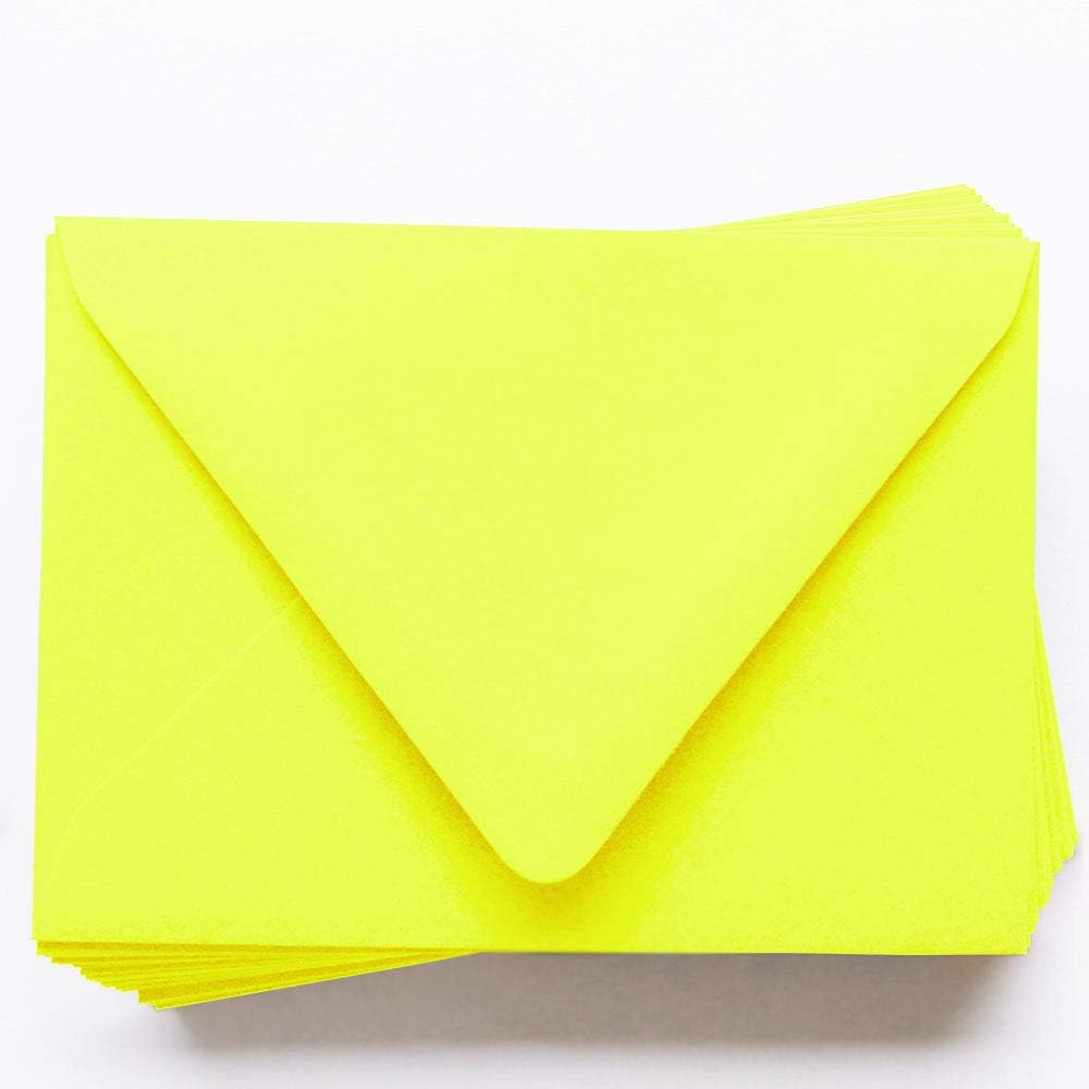 Key Lime Envelopes - A7.5 Gmund Colors Matt 5 1/2 x 7 1/2 Euro Flap 81T, 25 pack