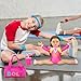 K.T. Fancy 18 Inch Doll Gymnastics Clothes Set - Pink Leotard, Shoes, Gym Bag, Olympic Medal, Water Bottle & Hair Accessories for Play （Doll Not Included）