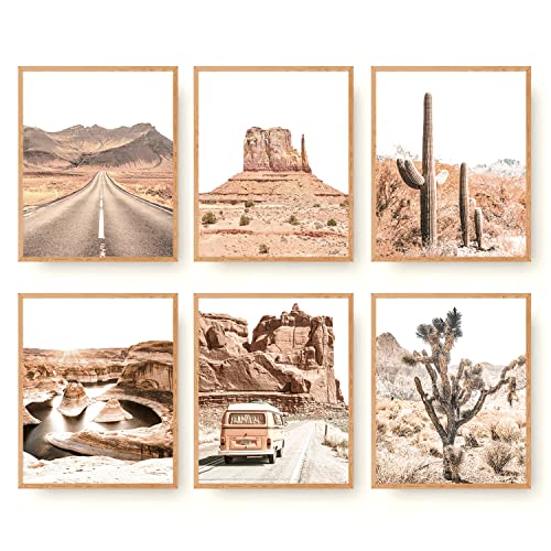 Nature Wall Art Prints Set Of 6 Southwestern Decor Desert Cactus Wall Decor Western Succulent Prints Joshua Tree Western Room Desert Photography Art For Home Bedroom Decor (11"X14" Unframed) #TOP7
