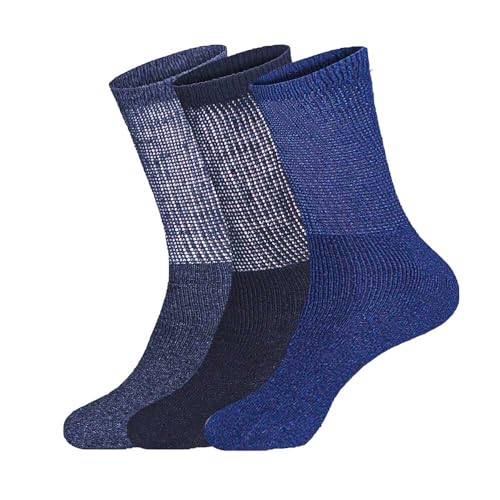 Chaussettes diabétiques KAV pour jambes gonflées et soulagement des pieds sensibles en coton