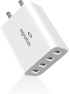 Original 22W 4 Port USB Fast Charging Mobile Charger, Adapter with USB Type C Cable | Multi Mobile Charging Station for Ho Price In India