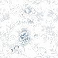 Heroad Boho Floral Wallpaper Blue and White Peel and Stick Wallpaper Flower Contact Paper for Cabinets Drawers Self Adhesive Removable Wall Paper for Bathroom Watercolor Decor Vinyl Roll 17.3''x78.7''