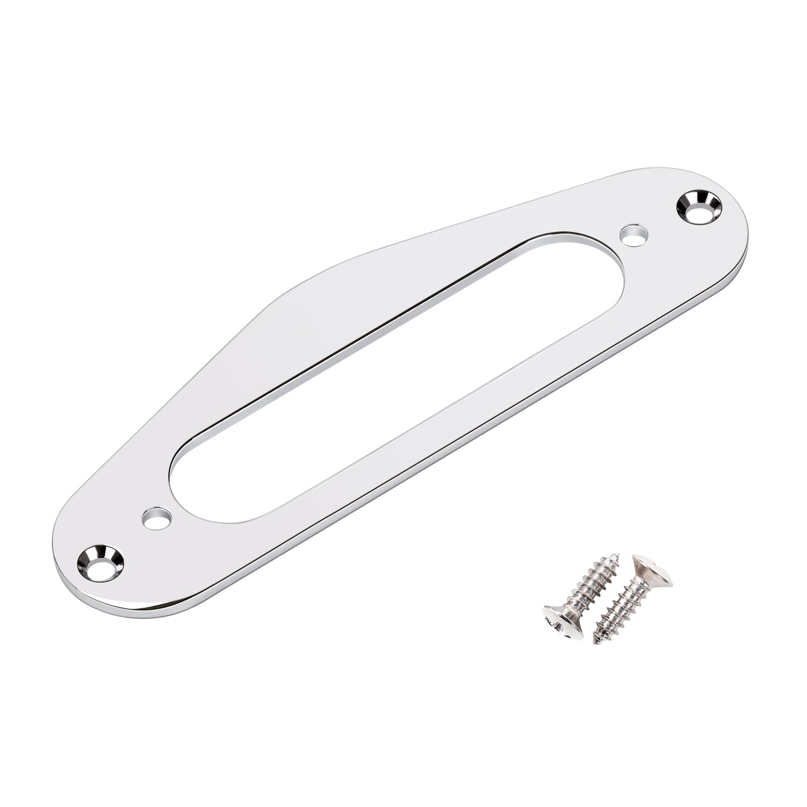 Banworks Single Coil Pickup Cover Mounting Ring Tele Neck Pickup Frame Metal Pickup Cover Plate Ring JT/SYQG-10 Chrome