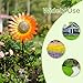 Venniy Sunflower Wind Spinner,Garden Windmills and Spinners for Yard,Metal Flowers for Outside,Metal Kinetic Wind Sculptures, 12.8 * 57 Inches