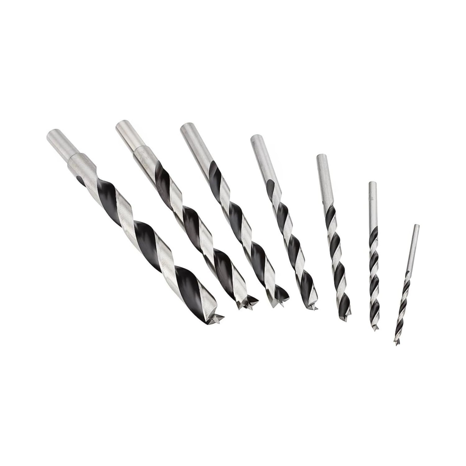 Fisch Fsf-320791 Brad Pt. Drill Bit 7Piece Set Chrome Vanadium Includes 1/8, 3/16, 1/4, 5/16, 3/8, 7/16 & 1/2" (01200007K01)
