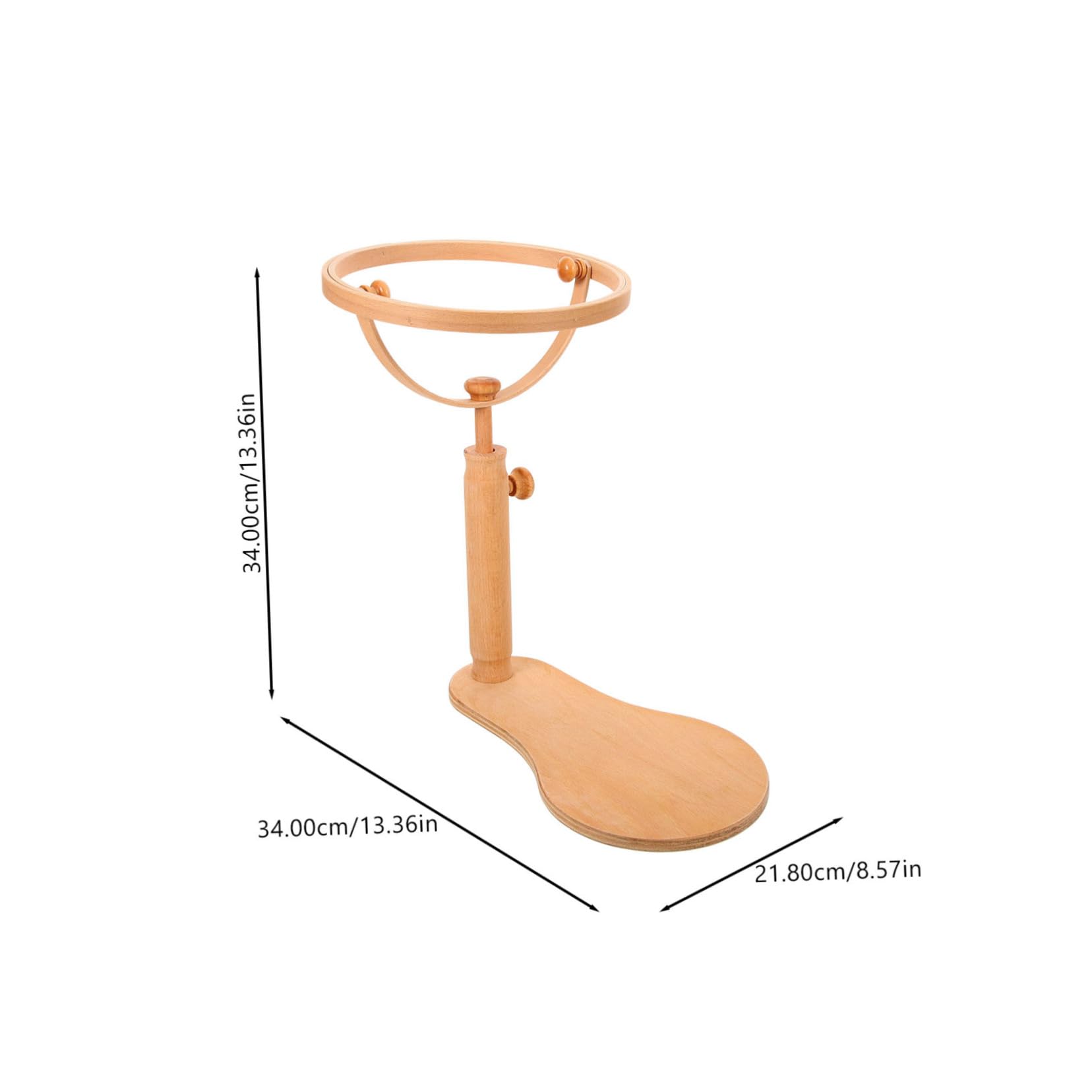 BEBEMOKO Solid Wood Cross Stitch Stand Embroidery Hoop Bracket Desktop Embroidery Frame