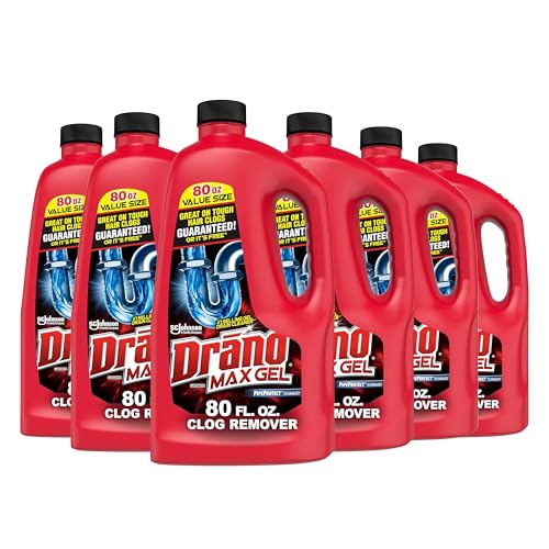 Drano Max Gel Clog Remover (80-Ounce, 6-Pack)