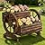 Wooden Flower Cart with Wheels Wooden Wagon Planter Outdoor Garden Planter, Decor Planter for Patio Balcony Decoration Succulent Flower Pot Flower Cart for Indoor Backyard Balcon Décor