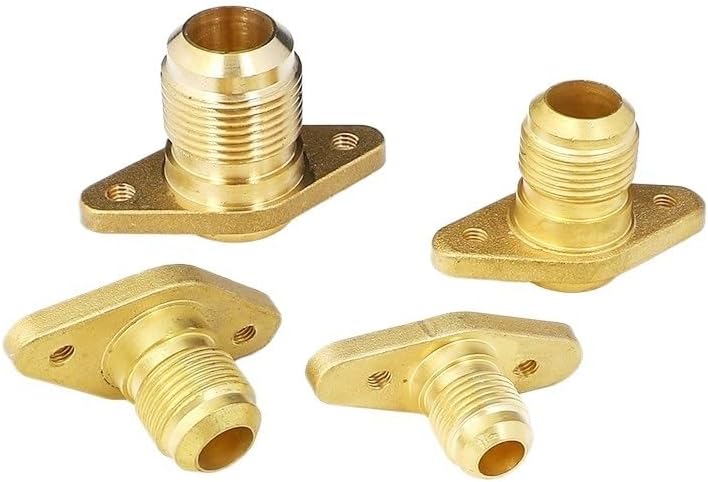 1PC Brass Air Conditioner Forged Imperial Male Thread to Welding Flange base Valve Flare Connecting Pipe Fitting Adapeter (Size : 9.52mm)