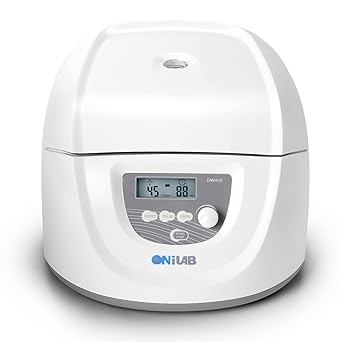ONiLAB Lab benchtop Centrifuge Machine 8x15mL, 12x10mL/7mL/1.5-5ml, Digital Desktop Lab Centrifuge, Timer 30sec-99min, Speed 300-4500rpm(Max. 2490xg)