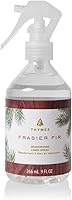 Thymes Frasier Fir Linen Spray 9oz - Botanical Room & Fabric Freshener with Crisp Evergreen Scent