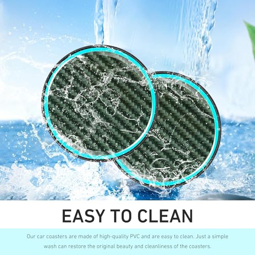 Portavasos para carro 2PCS con diseño fibra de carbono miniatura 5