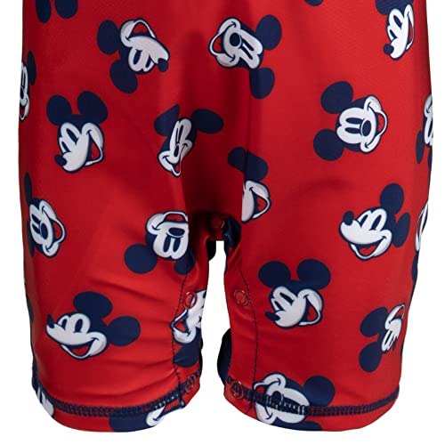Disney Mickey Mouse Toddler Boys Zip Up Swim Sunsuit Red 2T #TOP7