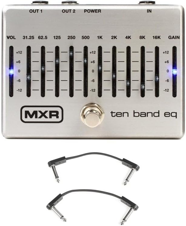 MXR M108S Ten Band EQ Pedal with Patch Cables