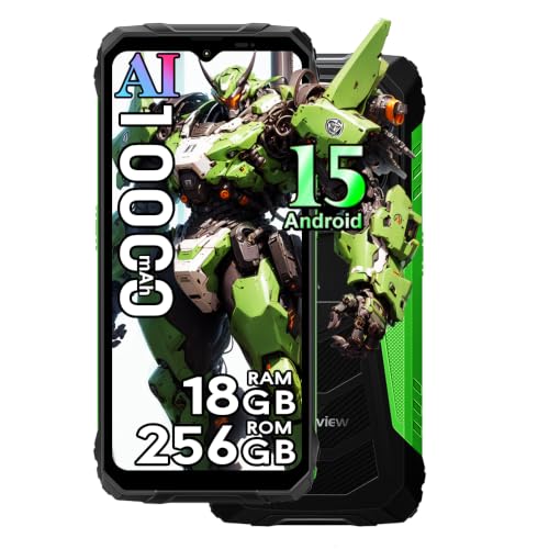 Blackview Movil Irrompible 4G, 18GB+256GB/2TB Android 15 Teléfono Resistente 10000mAh, 6.56