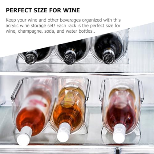 Soporte apilable para botellas de vino acrílico 8pcs miniatura 3