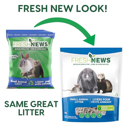 Image of Fresh News Recycled Paper Small Animal Litter Bedding, 10 Liters, Packaging May Vary (Pack of 3)