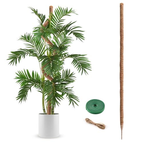 Moss Pole, 63 Inch Bendable Moss Pole for Plants Monstera, Moss Poles for Climbing Plants, Handmade...