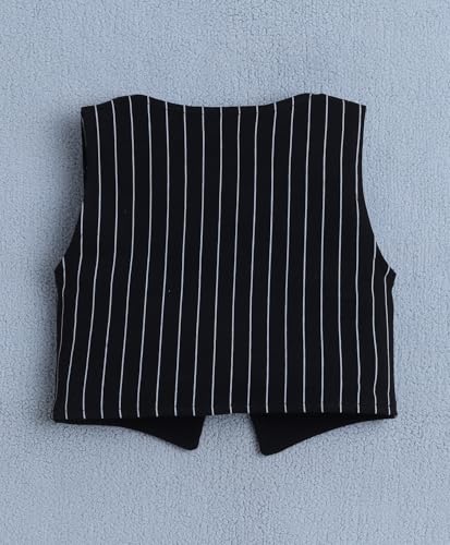 Image of BUMZEE Boys Regular Fit Full Sleeves Collar Neck Cotton Shirt Waistcoat Short Set with Applique Bow