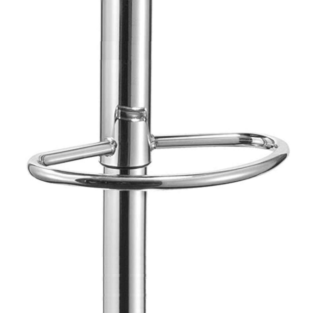 Totò Piccinni Sgabello Bar con schienale COLORADO girevole 360° regolabile in altezza (Grigio 1 Pz)