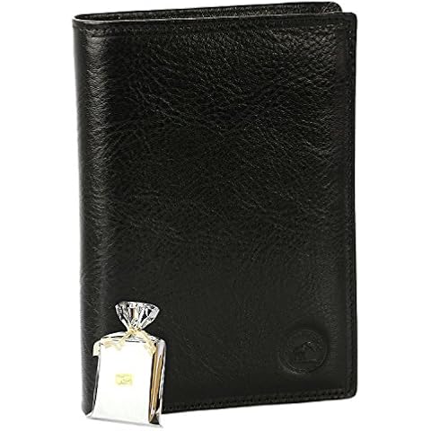 Portefeuille en Cuir Noir ELEPHANT D'OR N1328 Cover