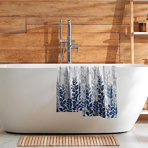 Giwawa Blue Eucalyptus Leaves Hand Towels Set Of 2 Rustic Wood Soft Guest Bath Towel Kitchen Dish Towels Spa Home Bathroom Decorations thumb #6