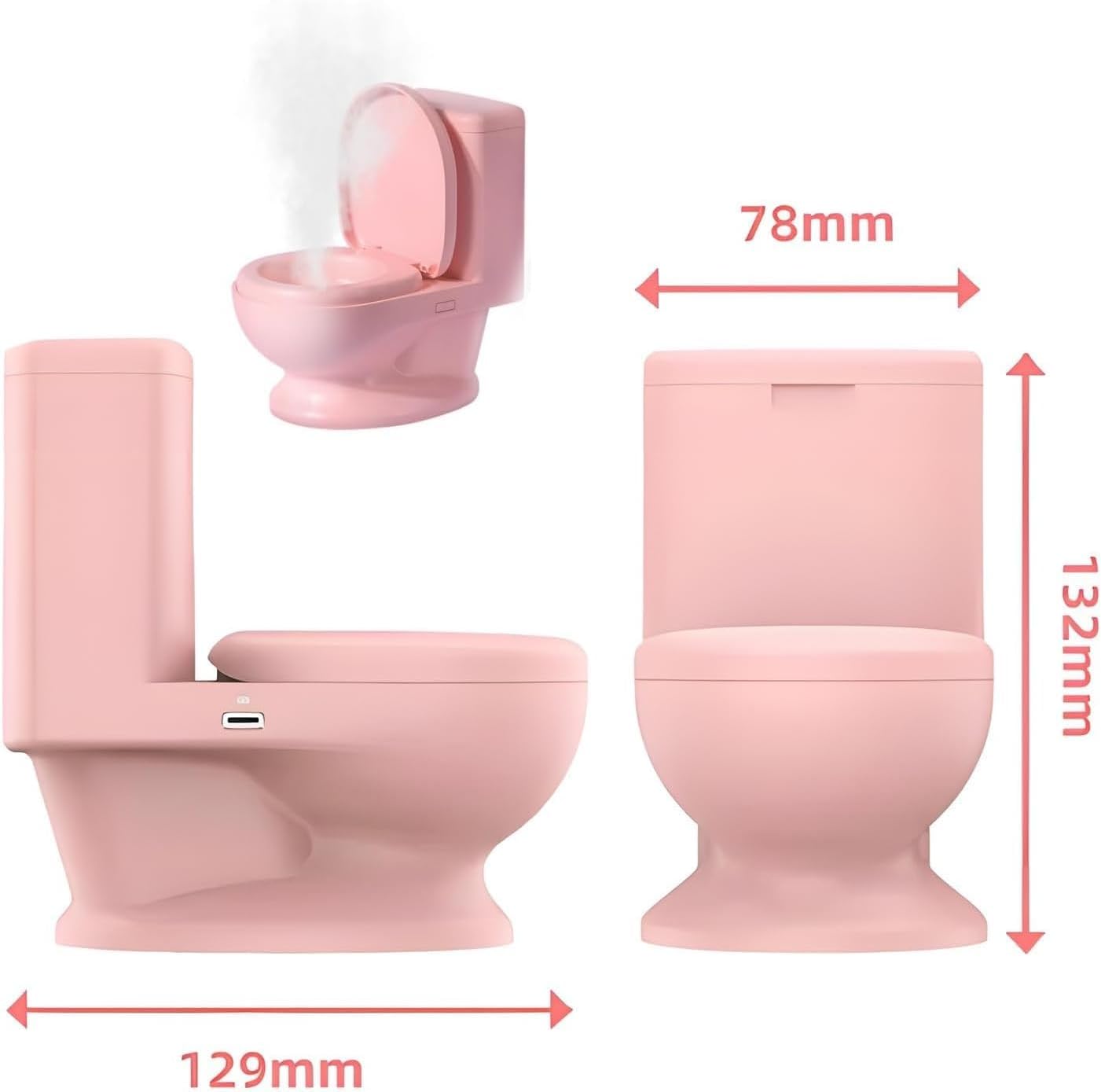 JY & YS Creative Toilet Humidifier,2024 New Adjustable Two Mist Settings Humidifier, Funny Portable Mini Personal Air care Humidifier Filters (4pcs), STANDARD