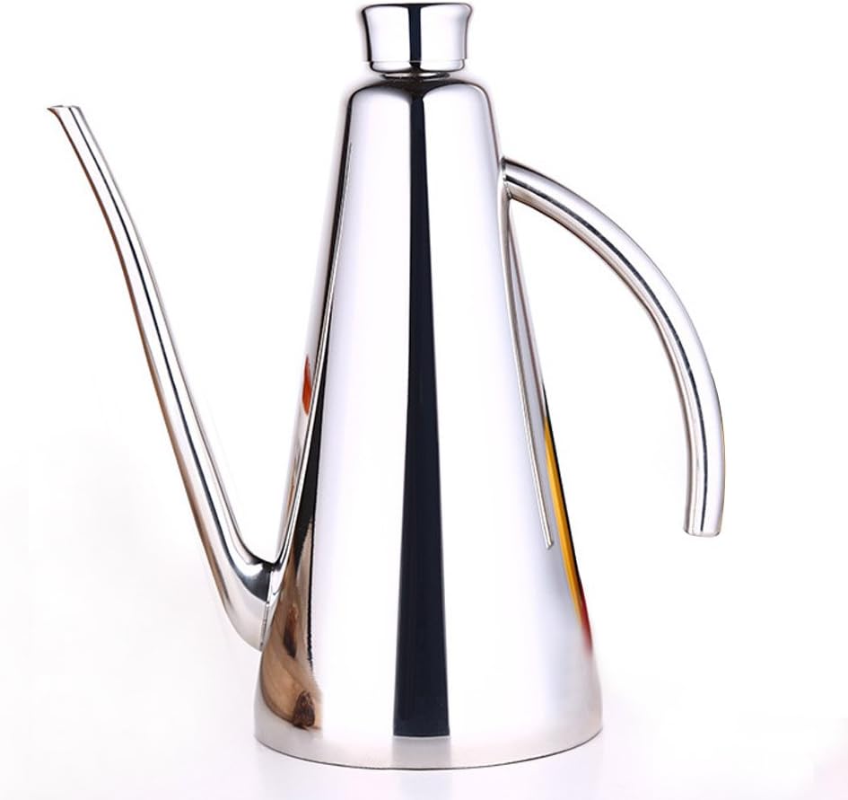 Stainless Steel Conical Olive Oil Dispenser Drizzler Sauce Vinegar Bottle(500ML)