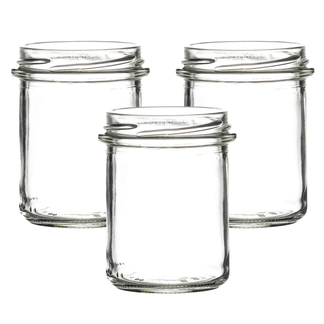 212ml Bonta Glass Jar with Gold Lid – Empty Jam, Honey, Chutney & Food Storage Jars J&B (36)