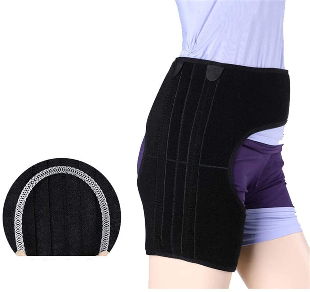 Soporte para la ingle, soporte para la ingle, soporte para la ingle, alivio de la ciática, manga de compresión del muslo, tendón de la corva para hombres y mujeres para la rehabilitación y recuperac