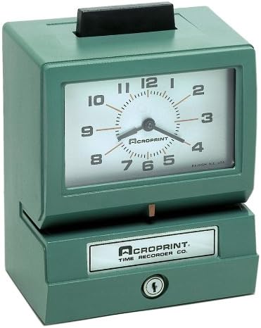 Acroprint 125AR3 Heavy Duty Employee Time Clock for Day, Hour (1-12), Minutes ("standard time") TU 2:15PM