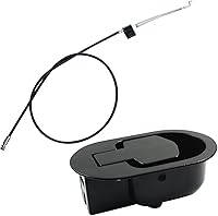 Vista 1 de Biaungdo Piezas de repuesto de metal para reclinables con cable, palanca de liberación reclinable resistente, color negro, piezas de repuesto