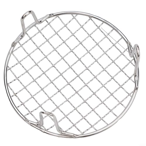 Rejilla de barbacoa de acero inoxidable con soportes para patas para entusiastas de camping y barbacoas al aire libre (15 cm)