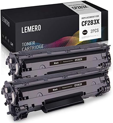 LEMERO Compatible Toner Cartridge Replacement for HP 83A CF283A 83X CF283X High Yield - for HP Laserjet Pro M201dw MFP M225dw MFP M225dn MFP M225nw (Black, 2 Pack)